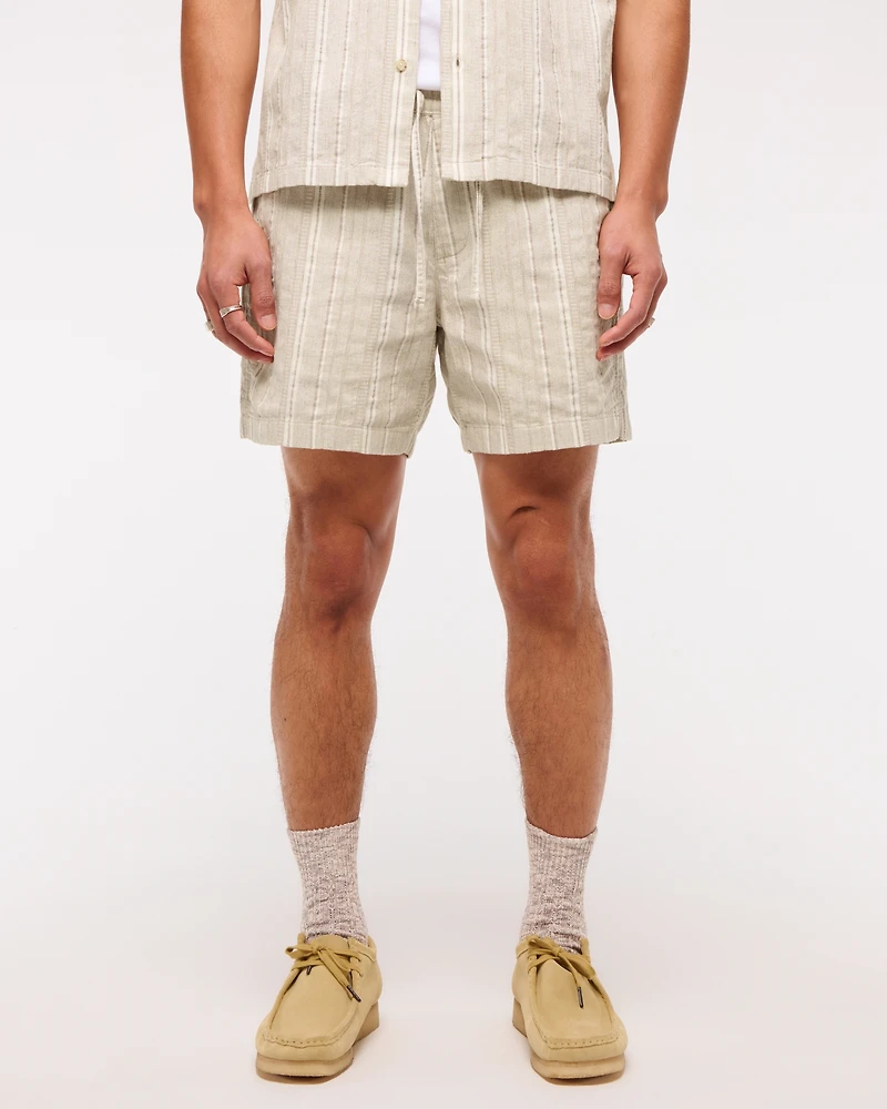 Textured Pull-On Short