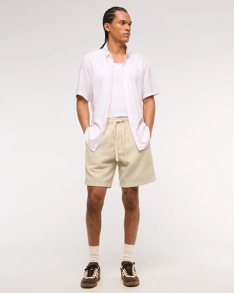 Cotton Texture Pull-On Short