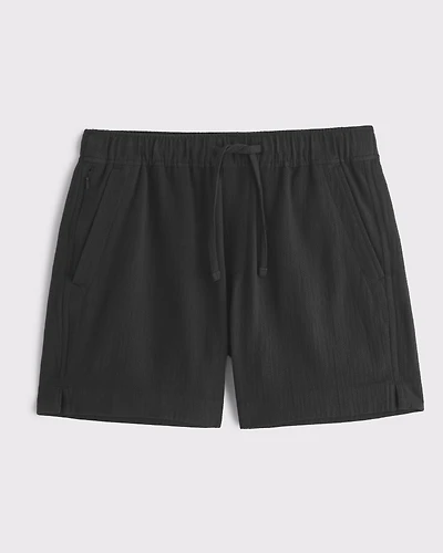 Linen-Blend Pull-On Short