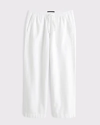 Baggy Cotton Textured Pull-On Pant