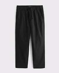 Loose Tailored Linen-Blend Pull-On Pant