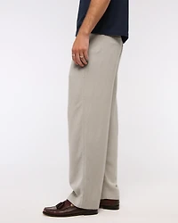 Baggy Tailored Linen-Blend Trouser