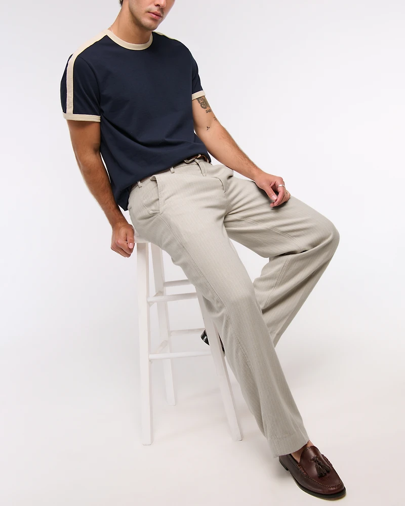 Baggy Tailored Linen-Blend Trouser