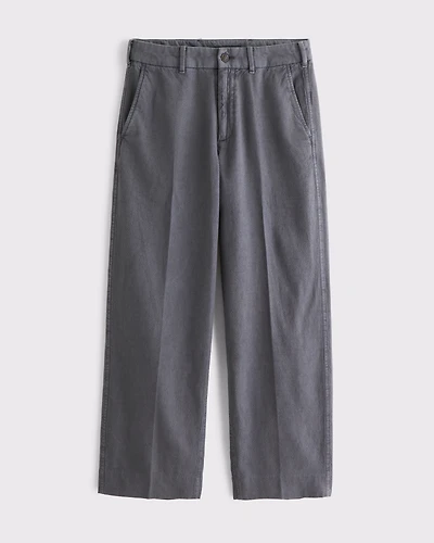 Tailored Linen-Blend Pant