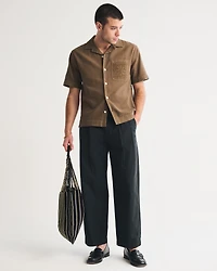 Pleated Baggy Taper Trouser