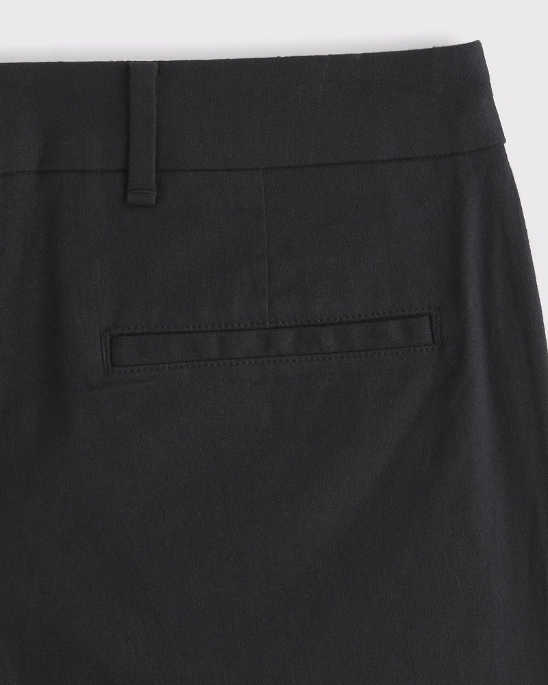 Linen-Blend Relaxed Straight Trouser