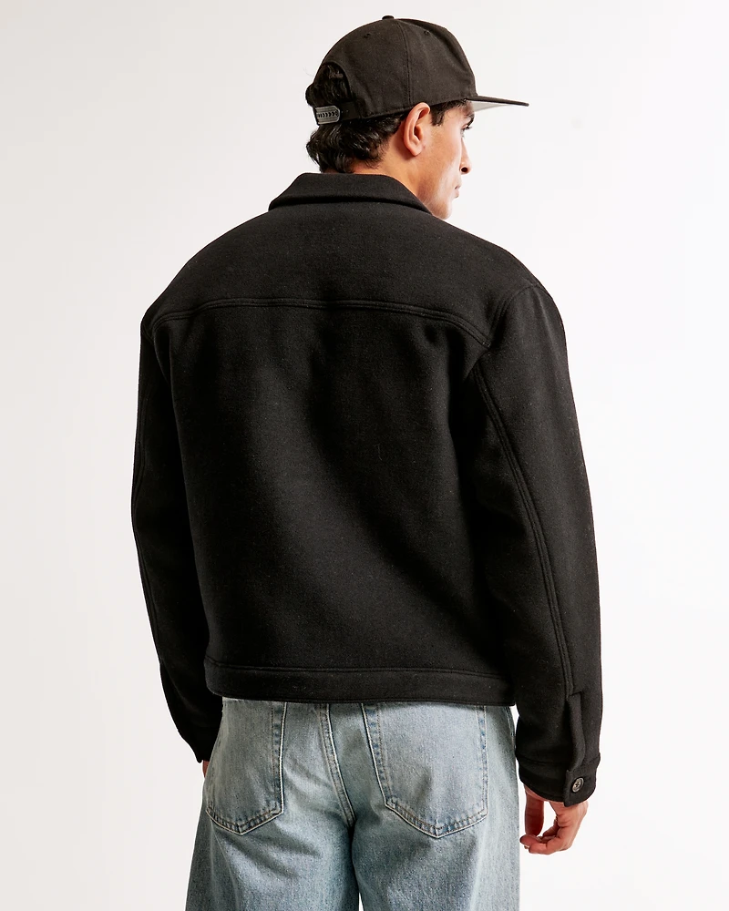 Cropped Dressy Trucker Jacket