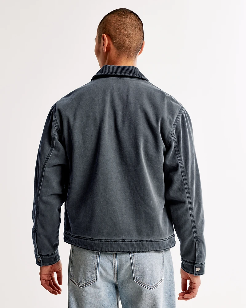 Cropped Zip Workwear Jacket