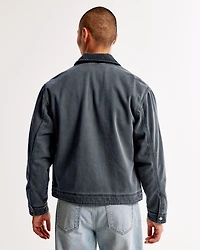 Cropped Zip Workwear Jacket