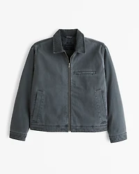 Cropped Zip Workwear Jacket
