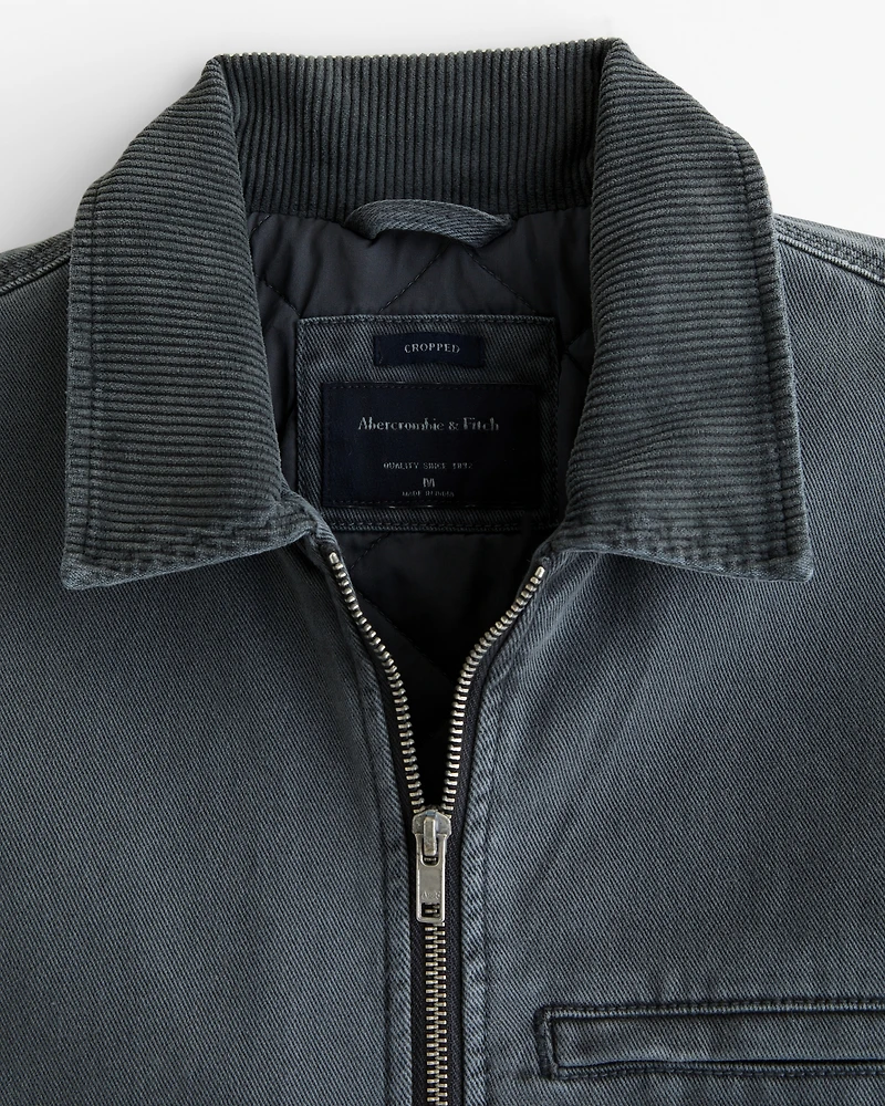Cropped Zip Workwear Jacket
