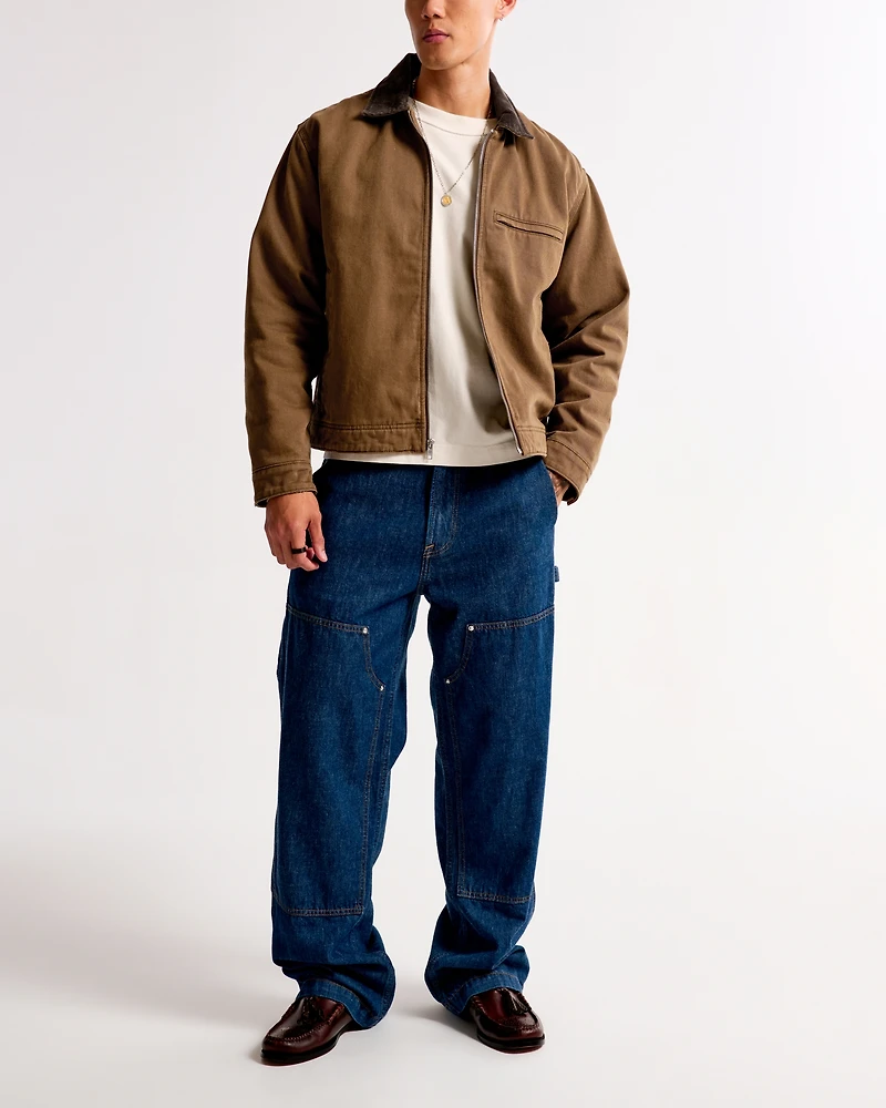 Cropped Zip Workwear Jacket