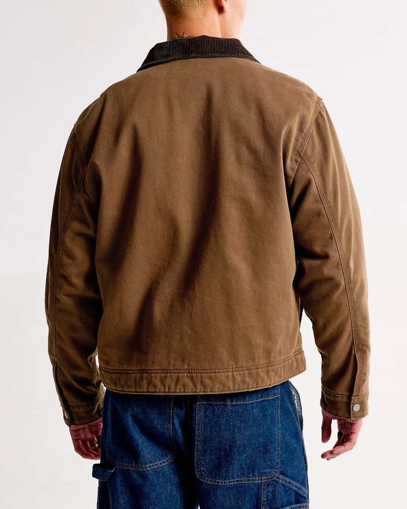 Cropped Zip Workwear Jacket