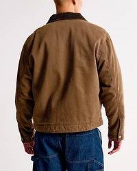 Cropped Zip Workwear Jacket