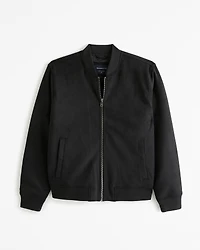 Vegan Suede Bomber Jacket