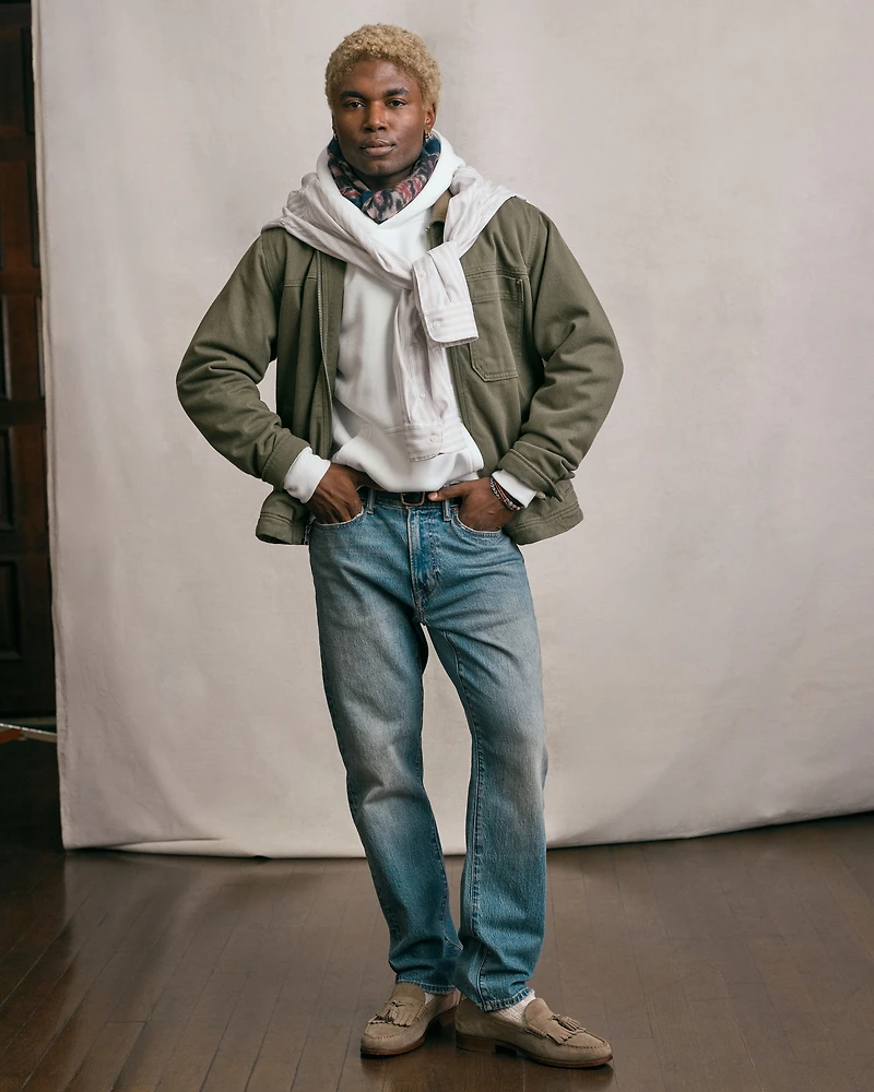 Flannel-Lined Zip Workwear Jacket