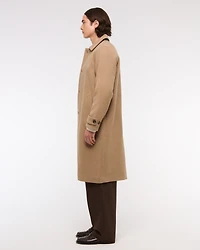 Wool-Blend Mac Coat