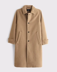 Wool-Blend Mac Coat