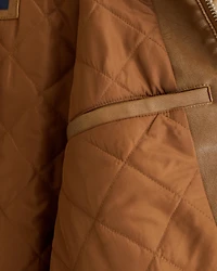 Western Vegan Leather Trucker Jacket