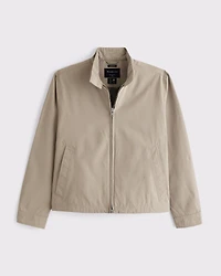 Cropped Mockneck Harrington Jacket