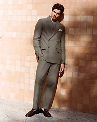 The A&F Collins Double-Breasted Linen-Blend Blazer