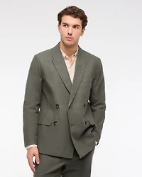 The A&F Collins Double-Breasted Linen-Blend Blazer