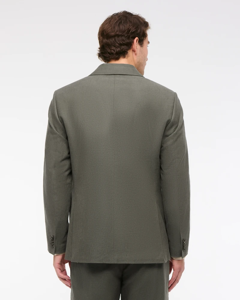 The A&F Collins Double-Breasted Linen-Blend Blazer