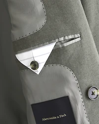 The A&F Collins Double-Breasted Linen-Blend Blazer