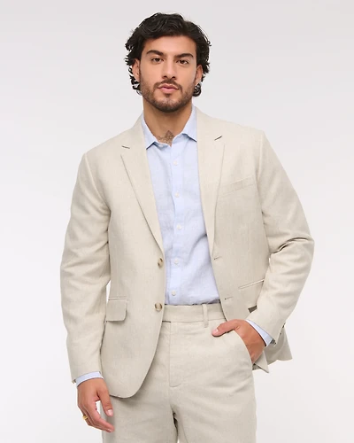 The A&F Collins Athletic Fit Linen-Blend Blazer