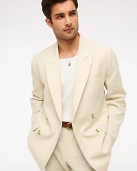 The A&F Collins Double-Breasted Linen-Blend Blazer