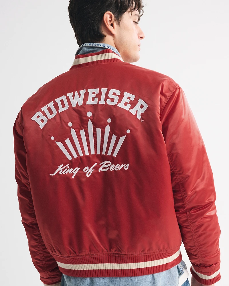 Budweiser Varsity Bomber Jacket