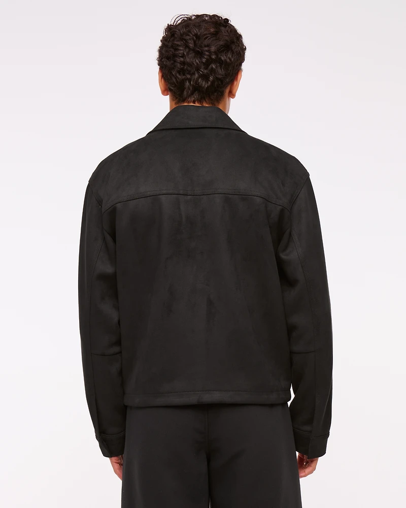 Easy Lightweight Vegan Suede Zip Jacket