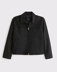 Lightweight Vegan Suede Easy Zip Jacket