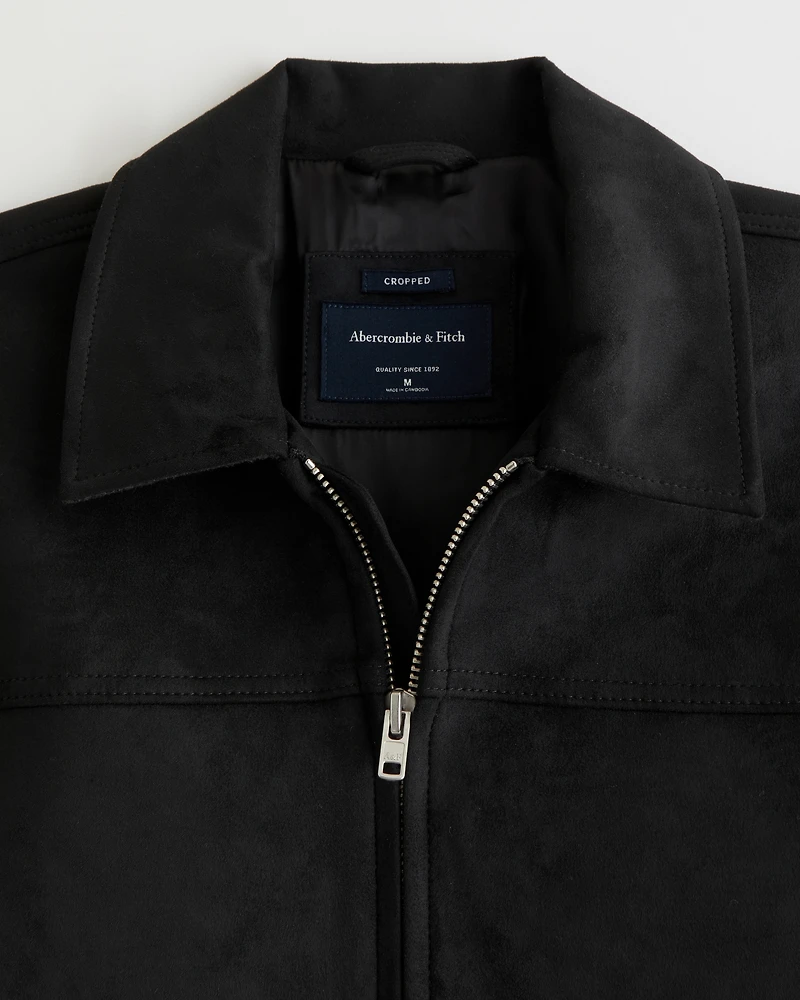 Easy Lightweight Vegan Suede Zip Jacket