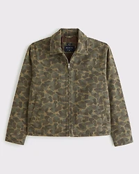 Lightweight Cropped Zip Workwear Jacket