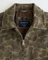Lightweight Cropped Zip Workwear Jacket