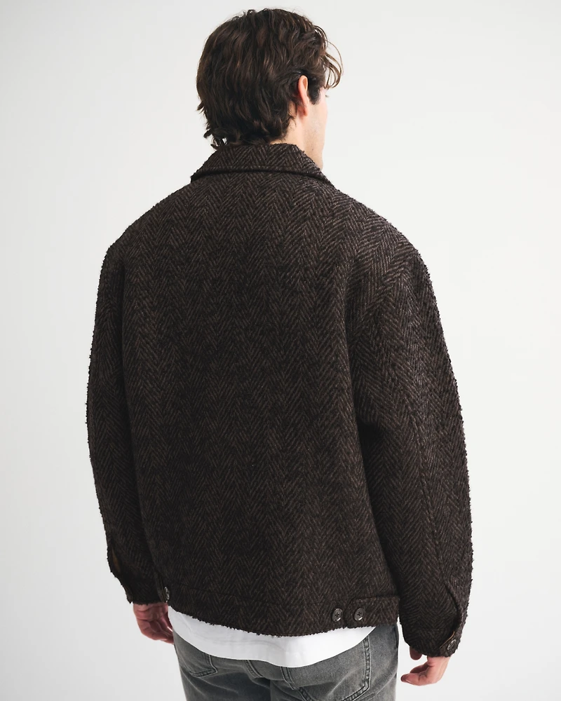 Wool-Blend Zip Jacket