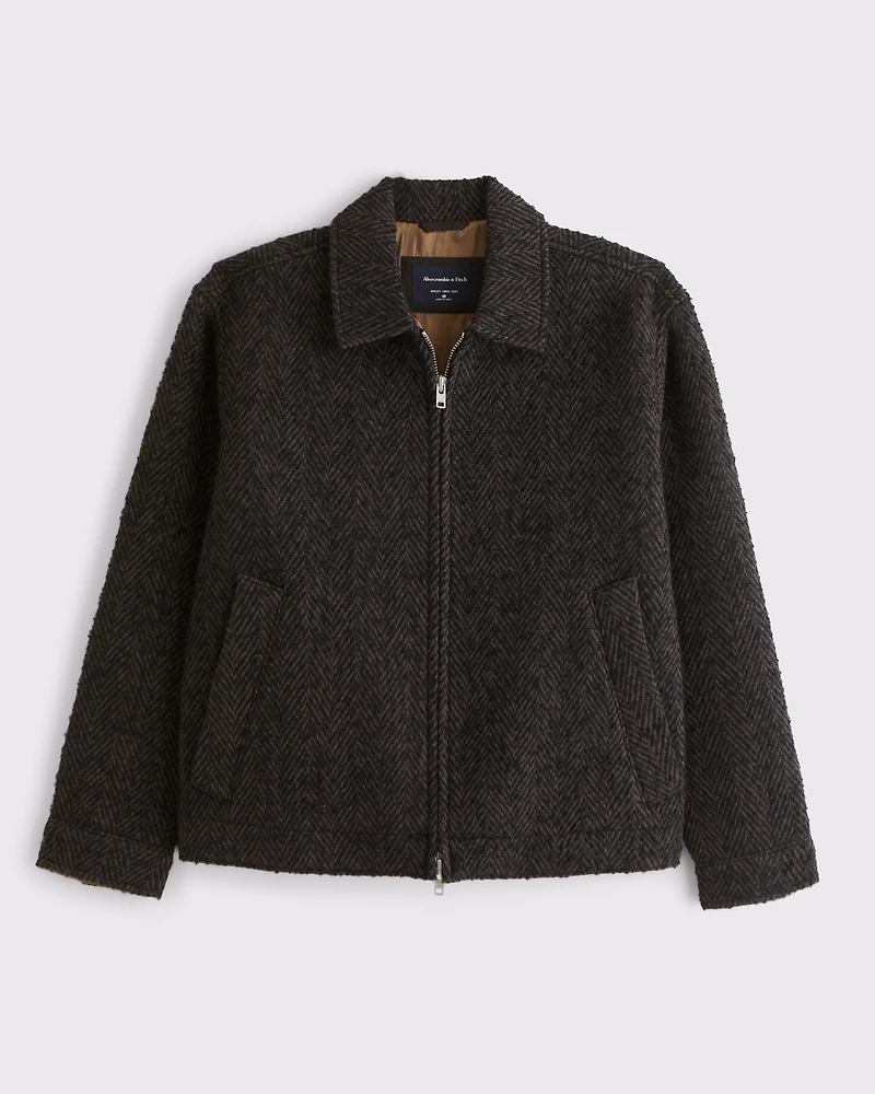 Wool-Blend Zip Jacket