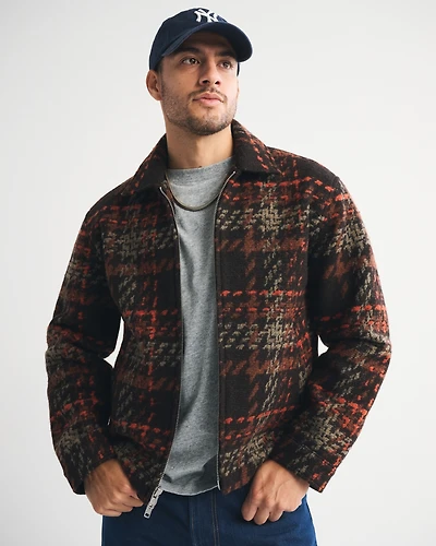 Wool-Blend Zip Jacket