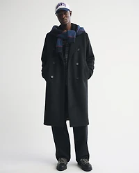 Wool-Blend Double-Breasted Coat