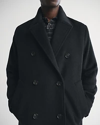 Wool-Blend Double-Breasted Coat