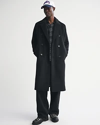 Wool-Blend Double-Breasted Coat