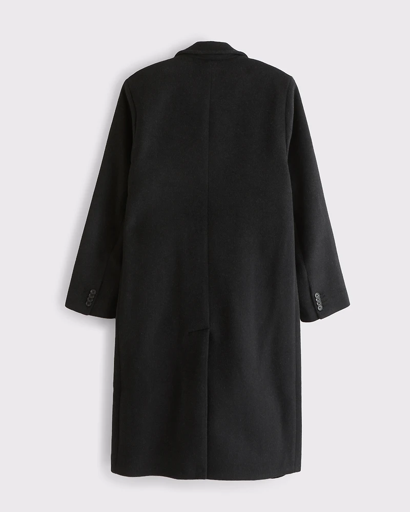Wool-Blend Double-Breasted Coat