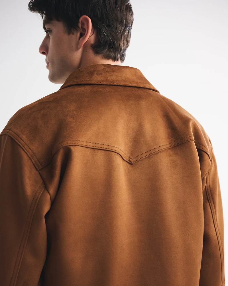 Easy Vegan Suede Zip Jacket