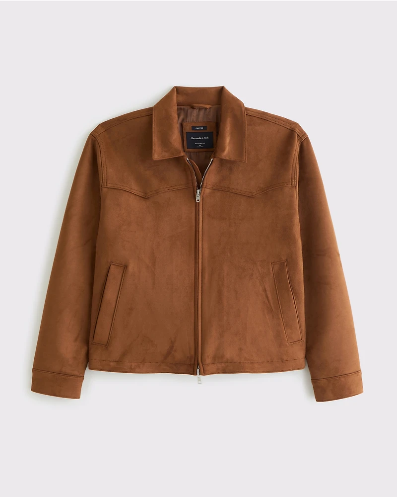 Vegan Suede Easy Zip Jacket