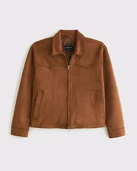 Vegan Suede Easy Zip Jacket
