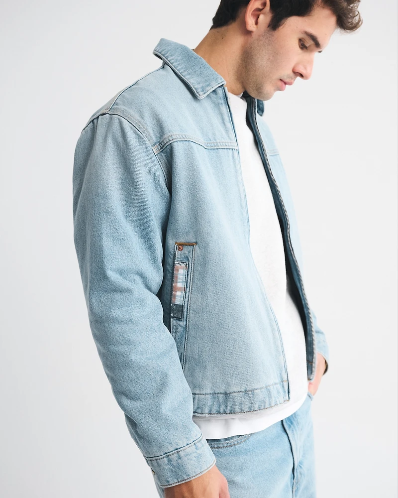 Easy Denim Zip Jacket