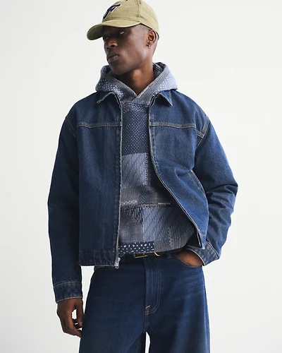Denim Easy Zip Jacket