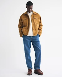 Vegan Suede Trucker Jacket