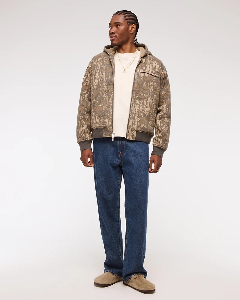 Hooded Workwear Bomber Jacket